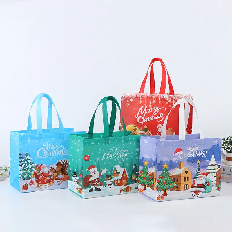 Christmas Gift Bag Santa Claus Snowman Candy Gift Packaging Bag 2024 Merry Christmas Party Home Decor Navidad Noel 2025 New Year