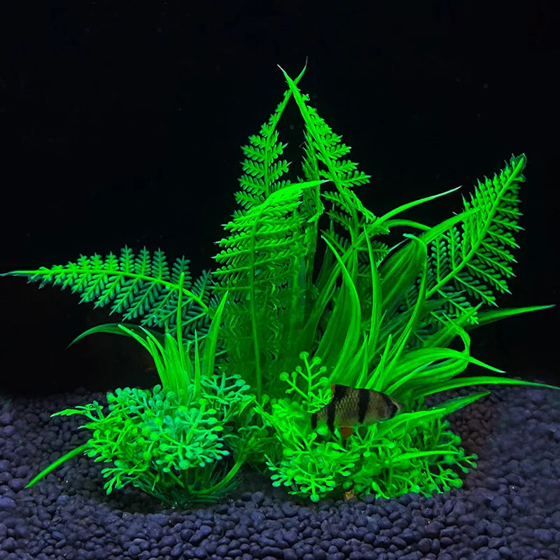 Plantes artificielles en plastique pour aquarium