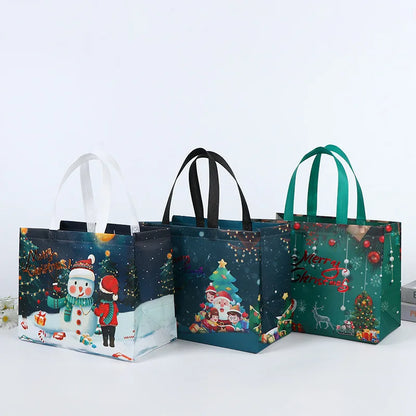 Christmas Gift Bag Santa Claus Snowman Candy Gift Packaging Bag 2024 Merry Christmas Party Home Decor Navidad Noel 2025 New Year