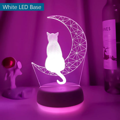 Chat 3D LED 7 / 16 couleurs