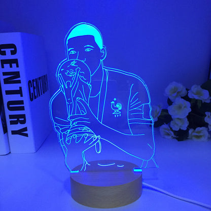 Kylian Mbappe 3D LED 7 couleurs