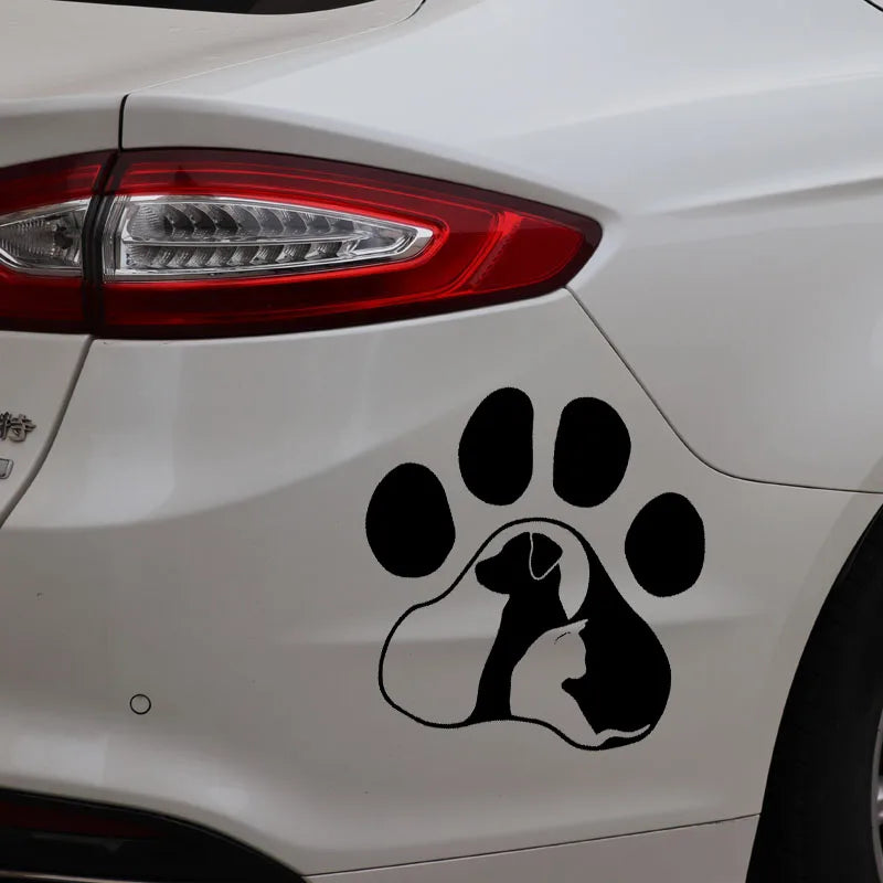 Autocollant de voiture - chien/chat