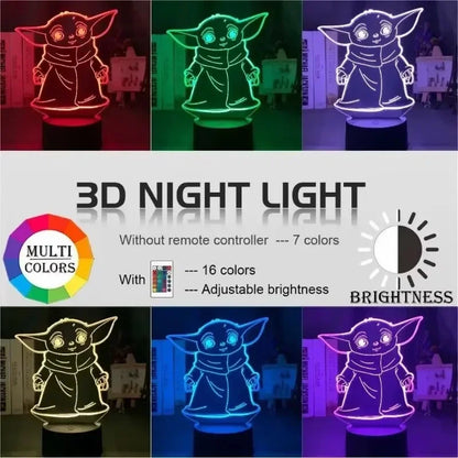 Disney Manga Anime 3D LED 16 couleurs