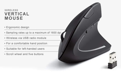 Souris verticale ergonomique 2.4Ghz sans fil