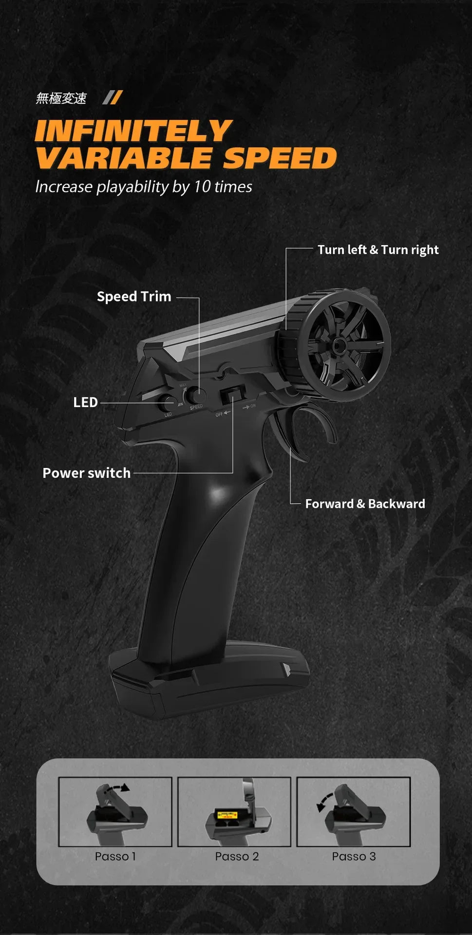 Véhicule RC télécommandé Drift lumineux - différents modèles