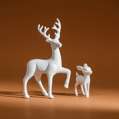 Sculptures cerf mère et fils en résine