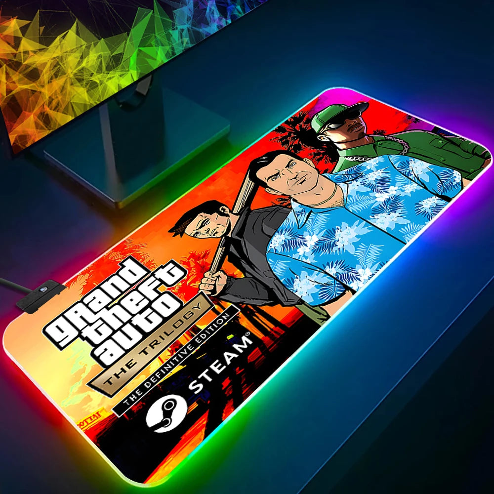 Tapis de souris - Grand Theft Auto GTA avec LED