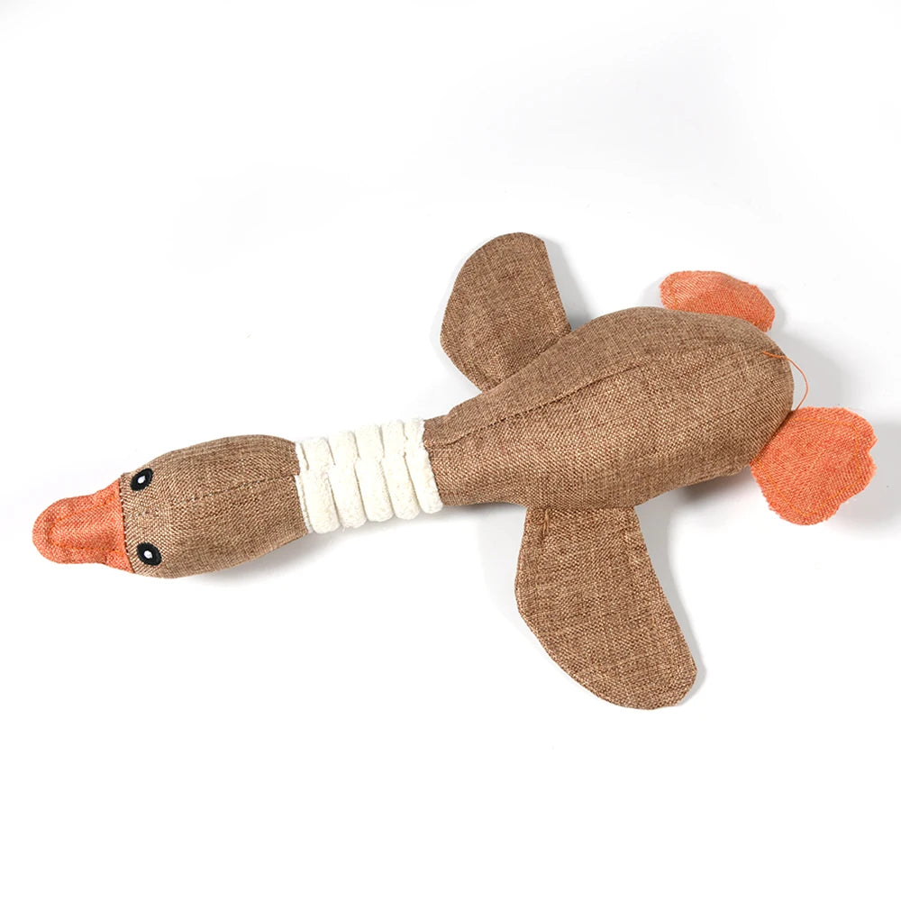 Jouet en peluche sonore en forme de canard pour chien