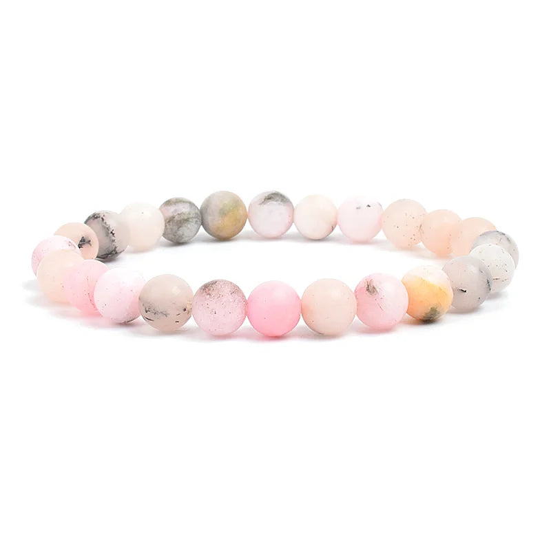 Bracelet de perles en pierre naturelle unisexe