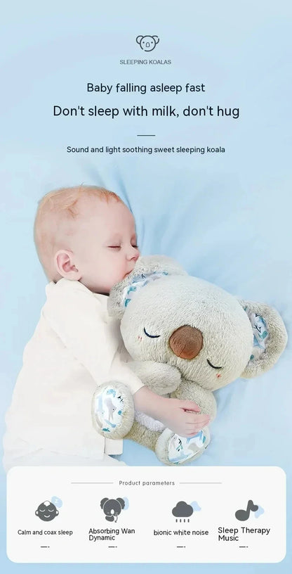 Peluche fonction de respiration, Compagnon de Sommeil, Son et Lumière