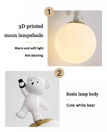 Lustre de chambre enfant - ours / dauphin