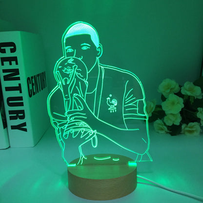 Kylian Mbappe 3D LED 7 couleurs