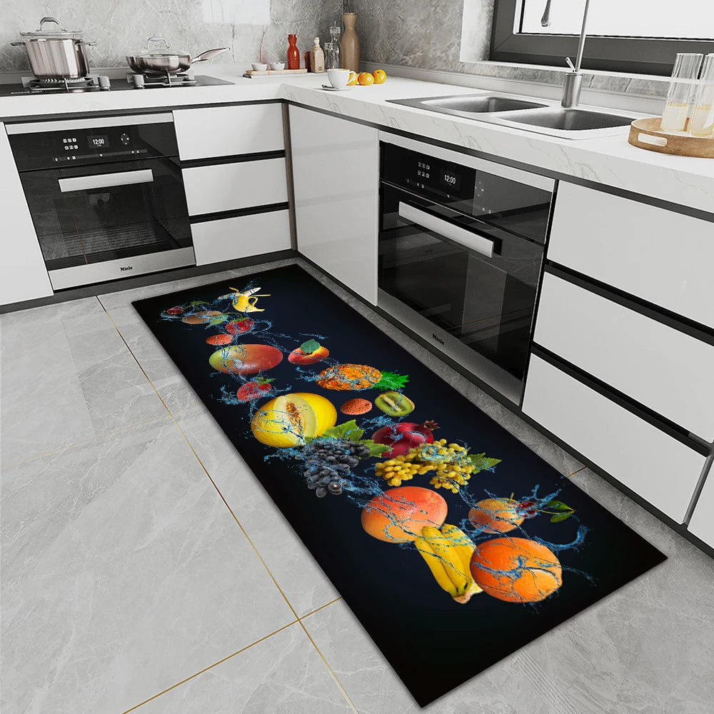 Tapis de sol de cuisine en velours antidérapant et absorbant