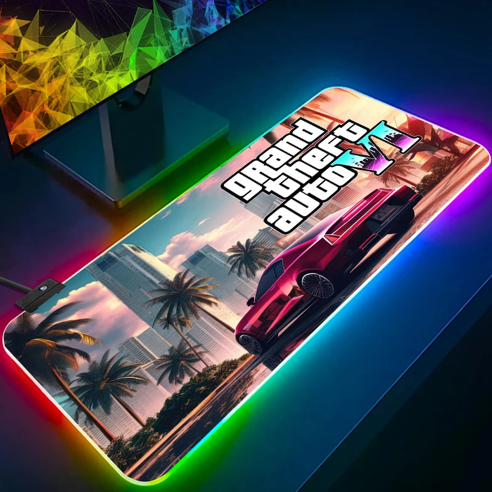 Tapis de souris - Grand Theft Auto GTA avec LED