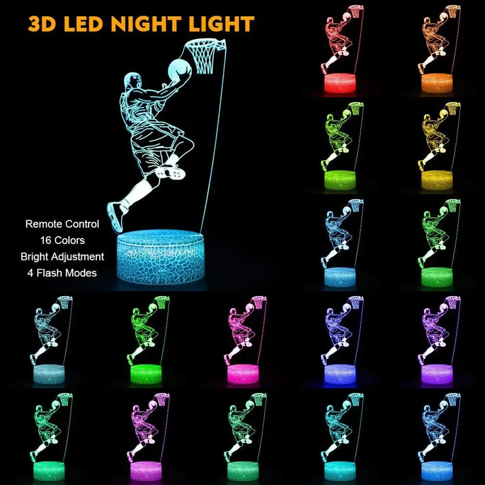 Basketball 3D LED 7 / 16 couleurs