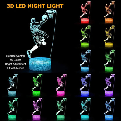 Basketball 3D LED 7 / 16 couleurs