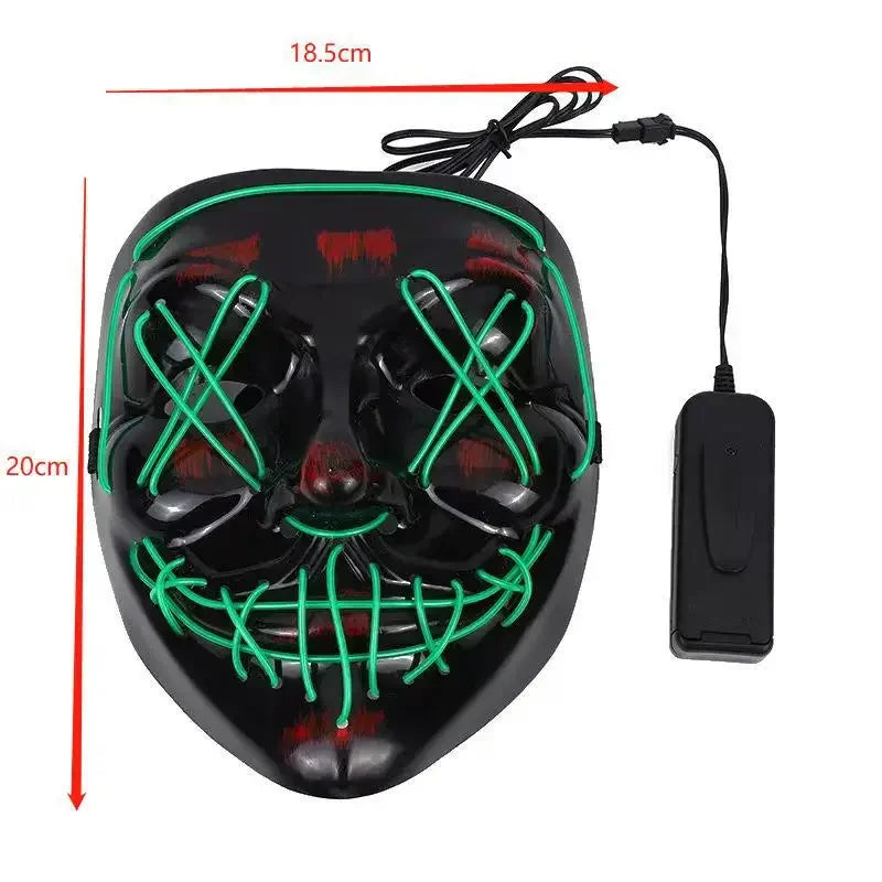 Masque LED lumineux avec 5 couleurs