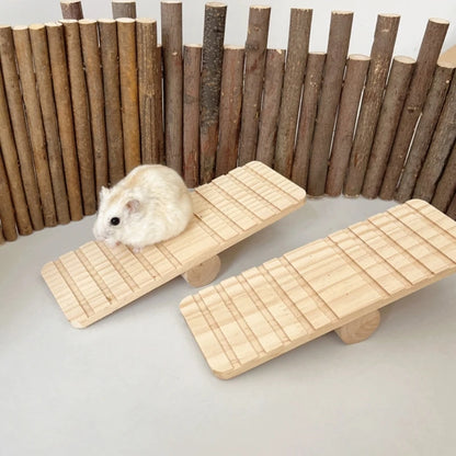 Pont en bois naturel pour petits animaux