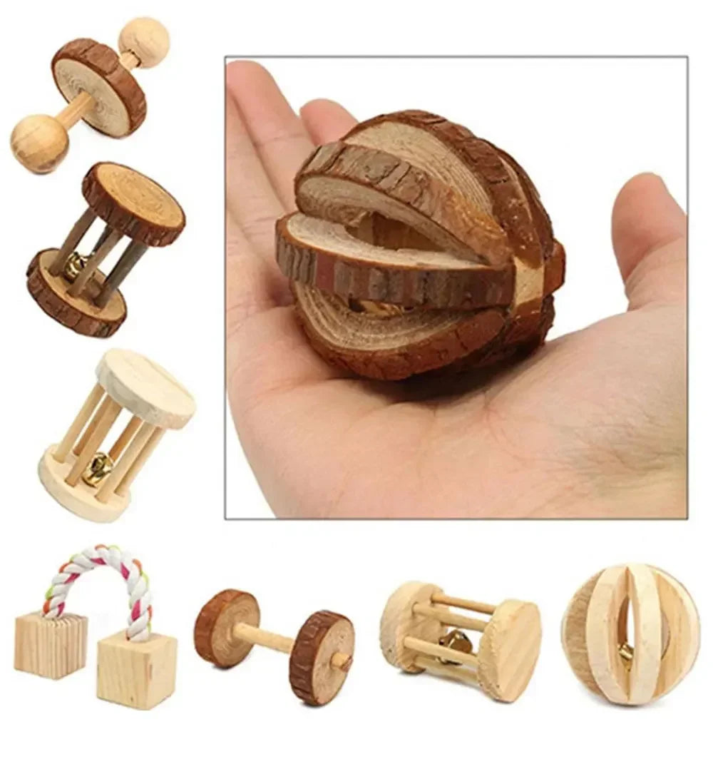 Jouets en bois pour petits animaux