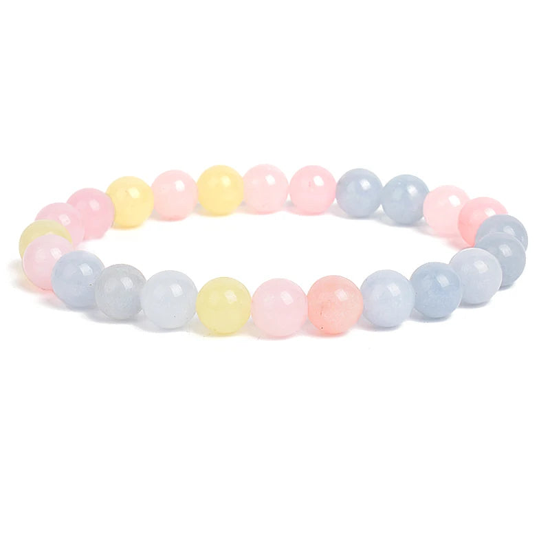 Bracelet de perles en pierre naturelle unisexe