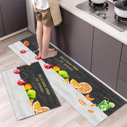 Tapis de sol de cuisine en velours antidérapant et absorbant