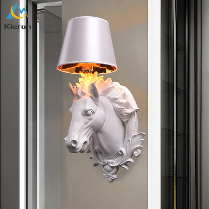 Lampe murale de luxe - cheval