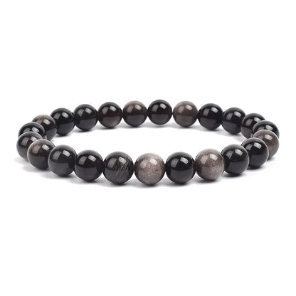 Bracelet de perles en pierre naturelle unisexe