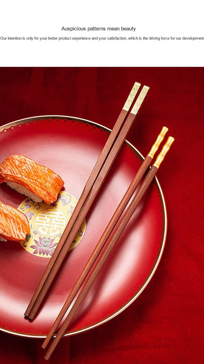 Paires de baguettes chinoises en bois solide