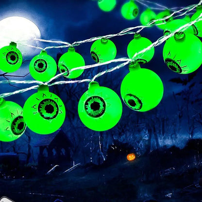 Yeux LED colorées pour Halloween à batterie