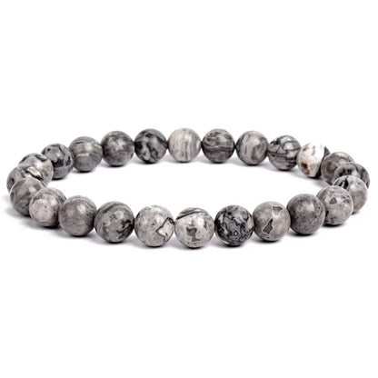 Bracelet de perles en pierre naturelle unisexe