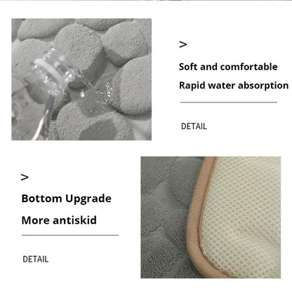 Tapis de sol antidérapant et absorbant pour la salle de bain