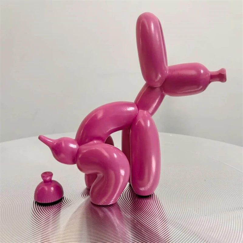 Sculpture de chien ballon en résine drôle - petit