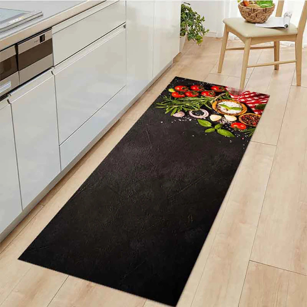 Tapis de sol de cuisine en velours antidérapant et absorbant