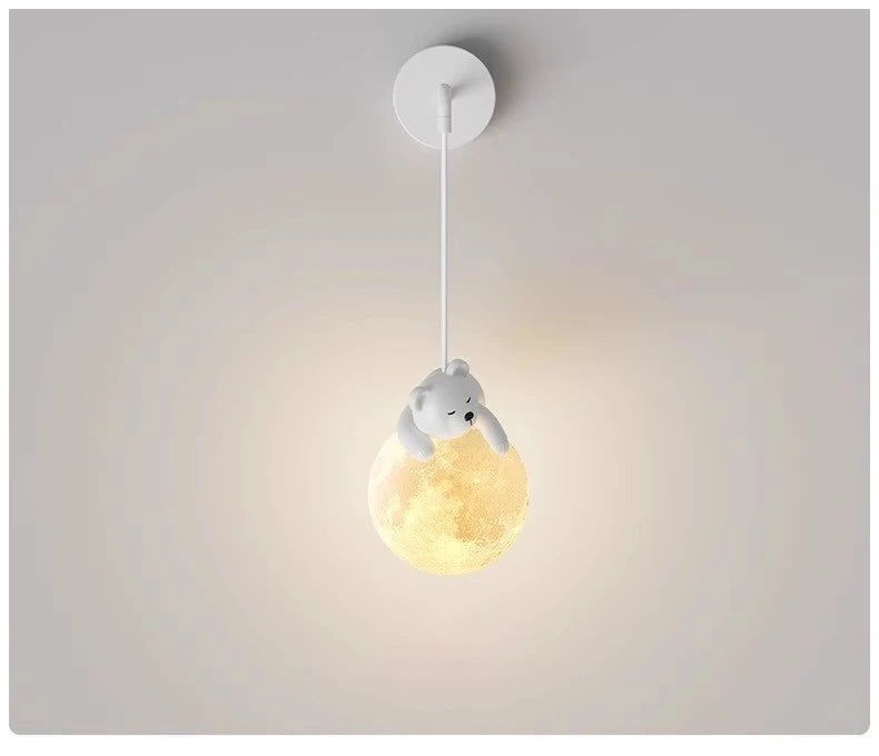 Lustre murale de chambre enfant - ours / lapin