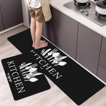 Tapis de sol de cuisine en velours antidérapant et absorbant