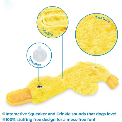 Dog Plush Sound Toys Yellow Duck Puppy Squeaky Interactive Stuffed Toys Bite Chewing Rattle Pet Supplies For Indestructible Dogs