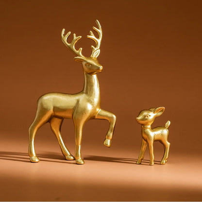 Sculptures cerf mère et fils en résine