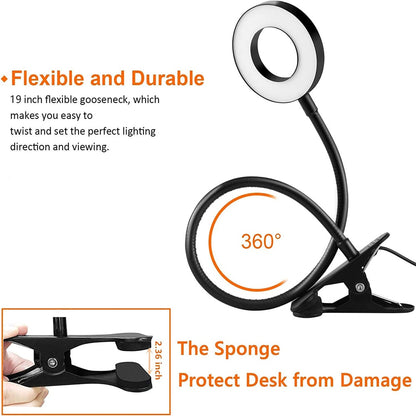 Lampe de bureau flexible - lumière et luminosité réglables