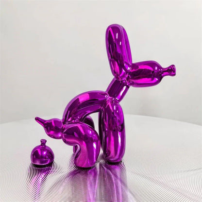 Sculpture de chien ballon en résine drôle - petit