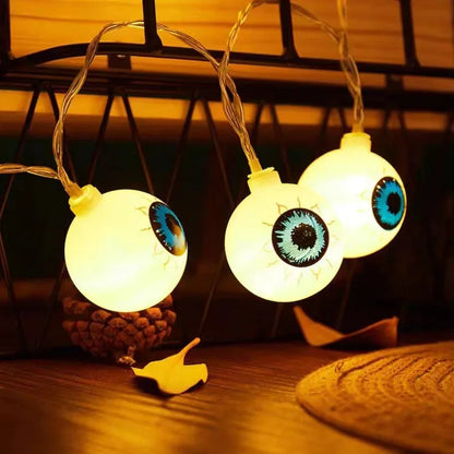 Yeux LED colorées pour Halloween à batterie