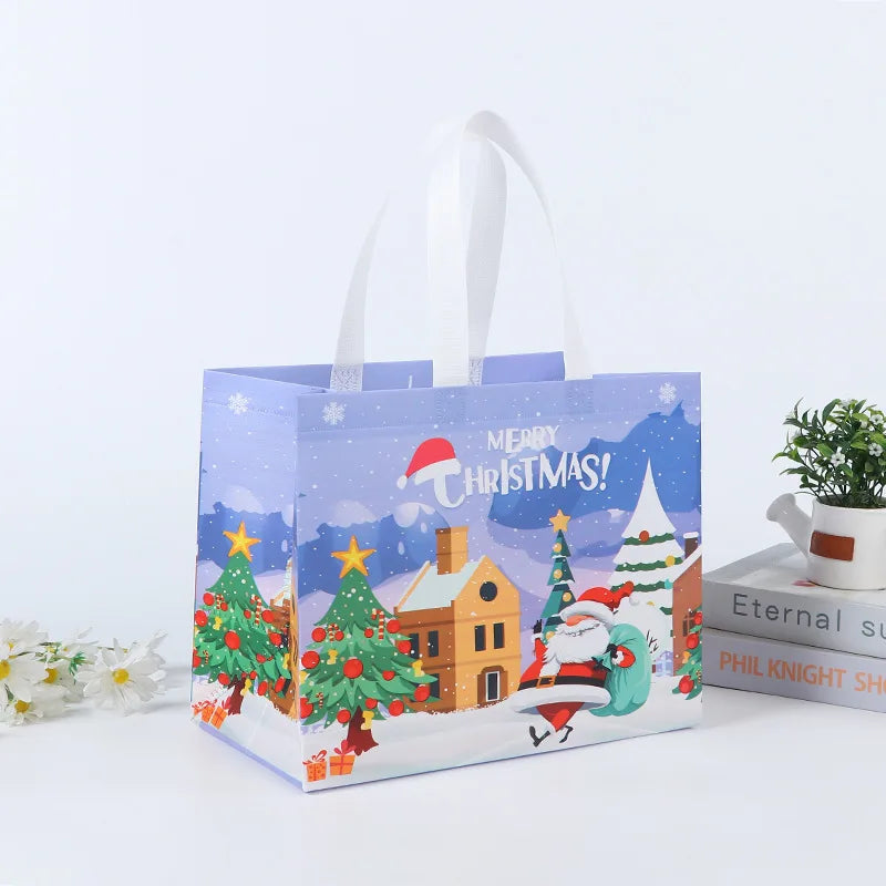 Christmas Gift Bag Santa Claus Snowman Candy Gift Packaging Bag 2024 Merry Christmas Party Home Decor Navidad Noel 2025 New Year