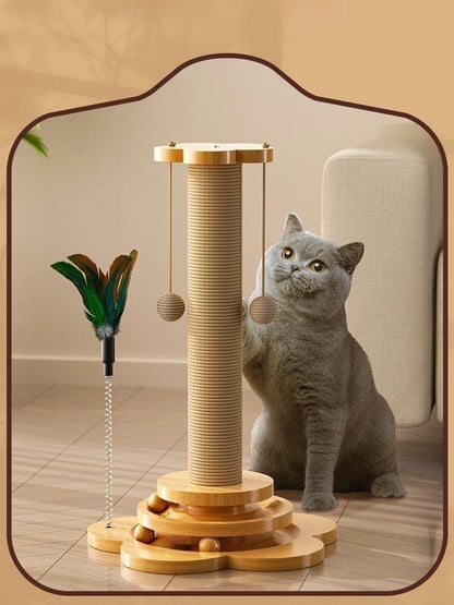 Jouet intelligent en bois massif pour chat