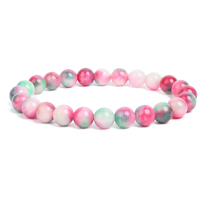 Bracelet de perles en pierre naturelle unisexe