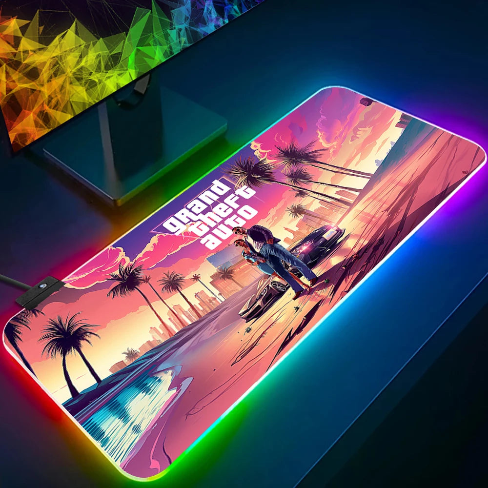 Tapis de souris - Grand Theft Auto GTA avec LED