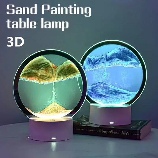 Lampe d'ambiance 3D peinture de sable